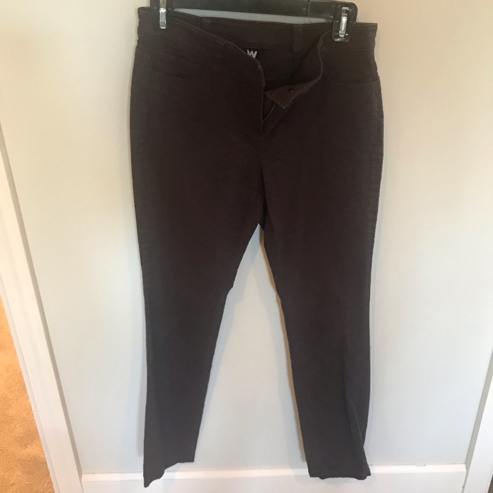 Worth snake design brown skinny pant sz 2